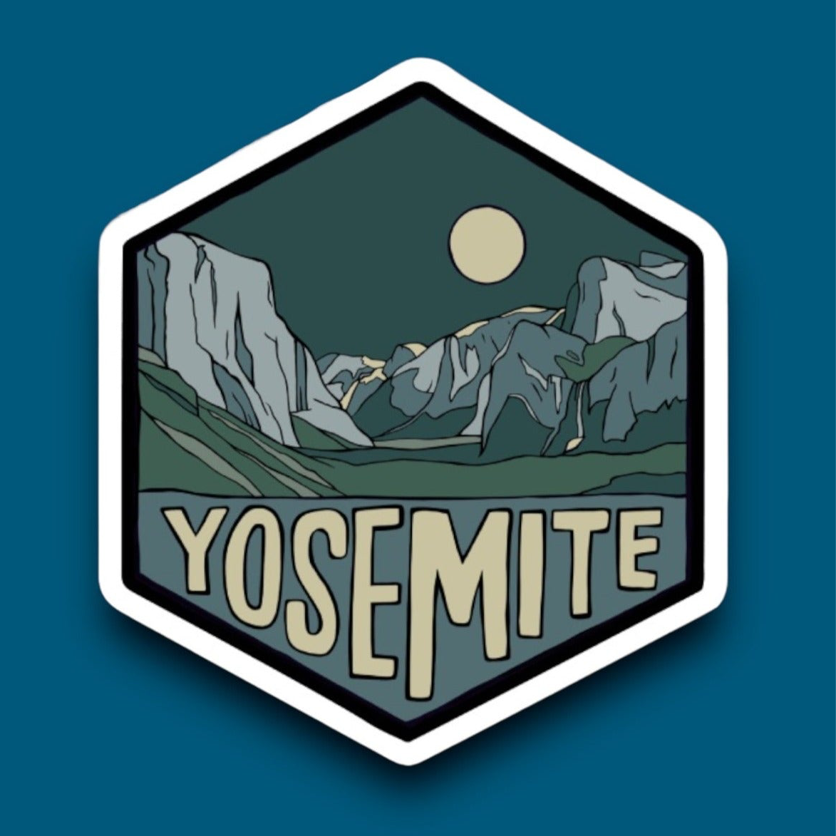 Yosemite National Park, California- Hexagon Sticker (Pack of 12)