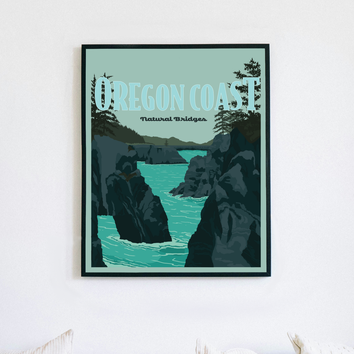 Oregon Coast Natural Bridges Poster Prints (Pack of 12)