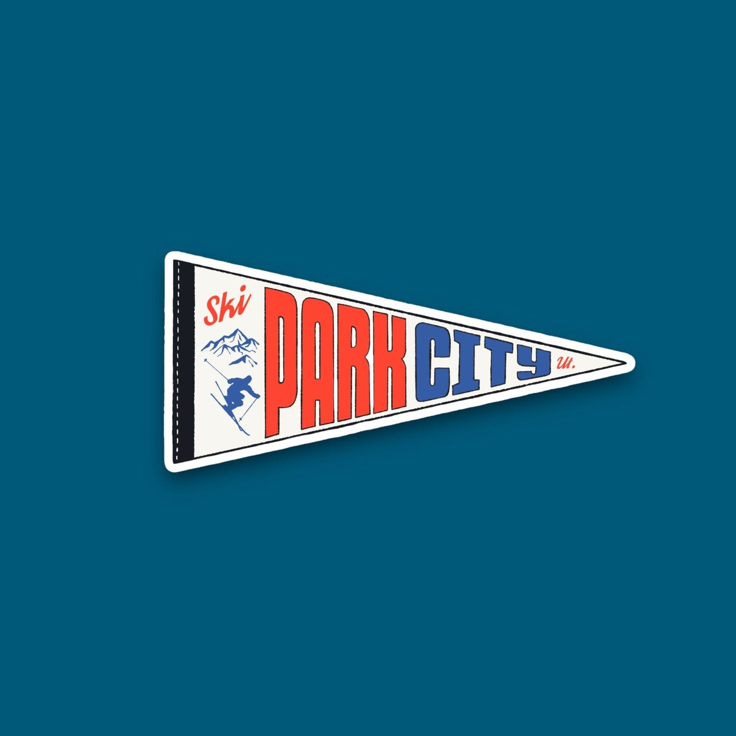Ski Park City Pennant Sticker (Pack of 12)