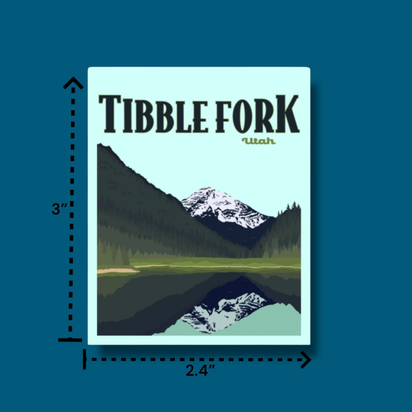 Tibble Fork, Utah- Poster Sticker