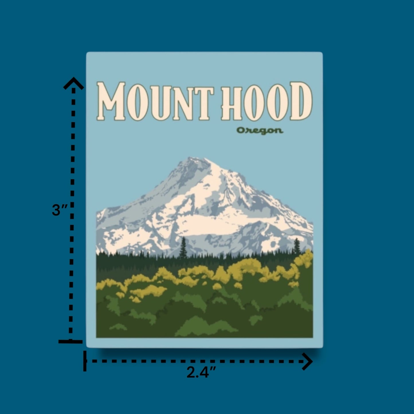 Mount Hood, Oregon- Poster Sticker