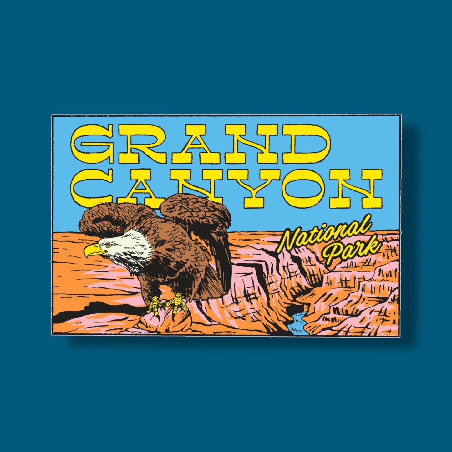 Grand Canyon Eagle Sticker (Pack of 12)
