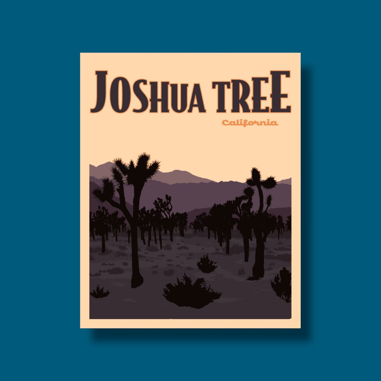Joshua Tree California Poster Sticker