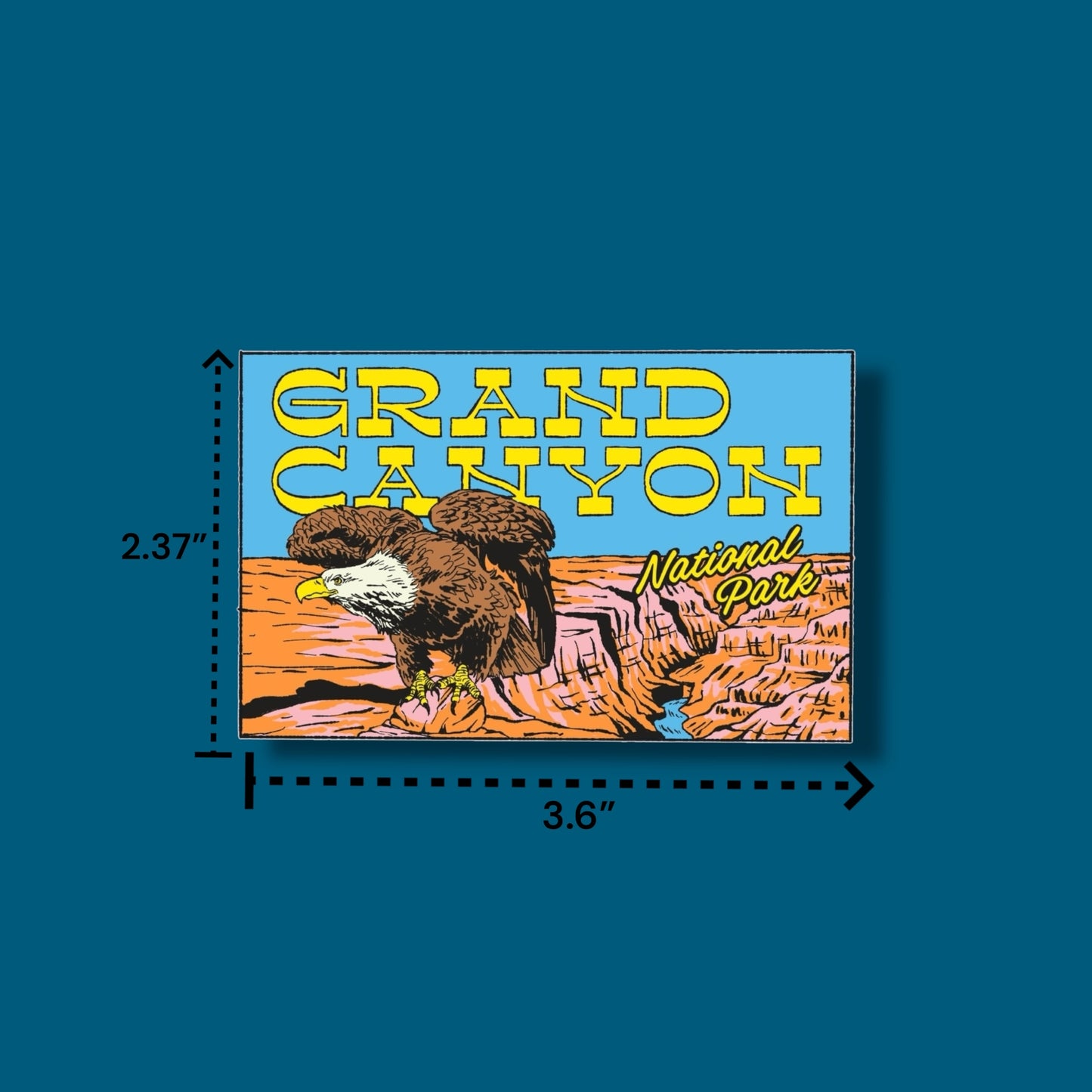 Grand Canyon Eagle Sticker (Pack of 12)