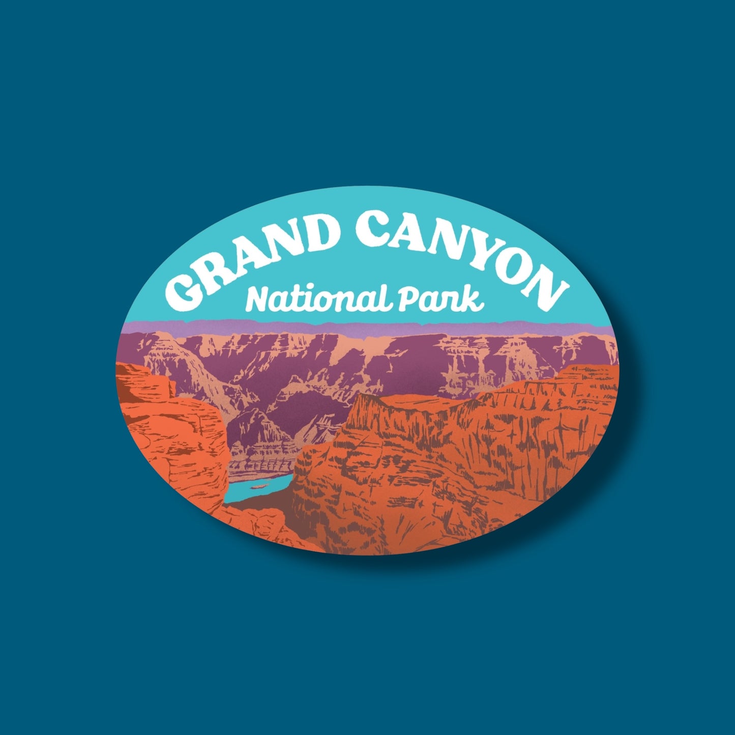 Grand Canyon Oval Sticker