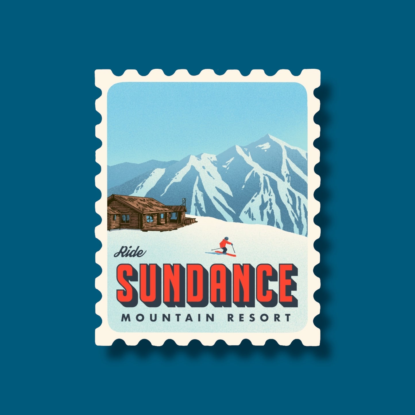 Sundance Utah Stamp Sticker (Pack of 12)