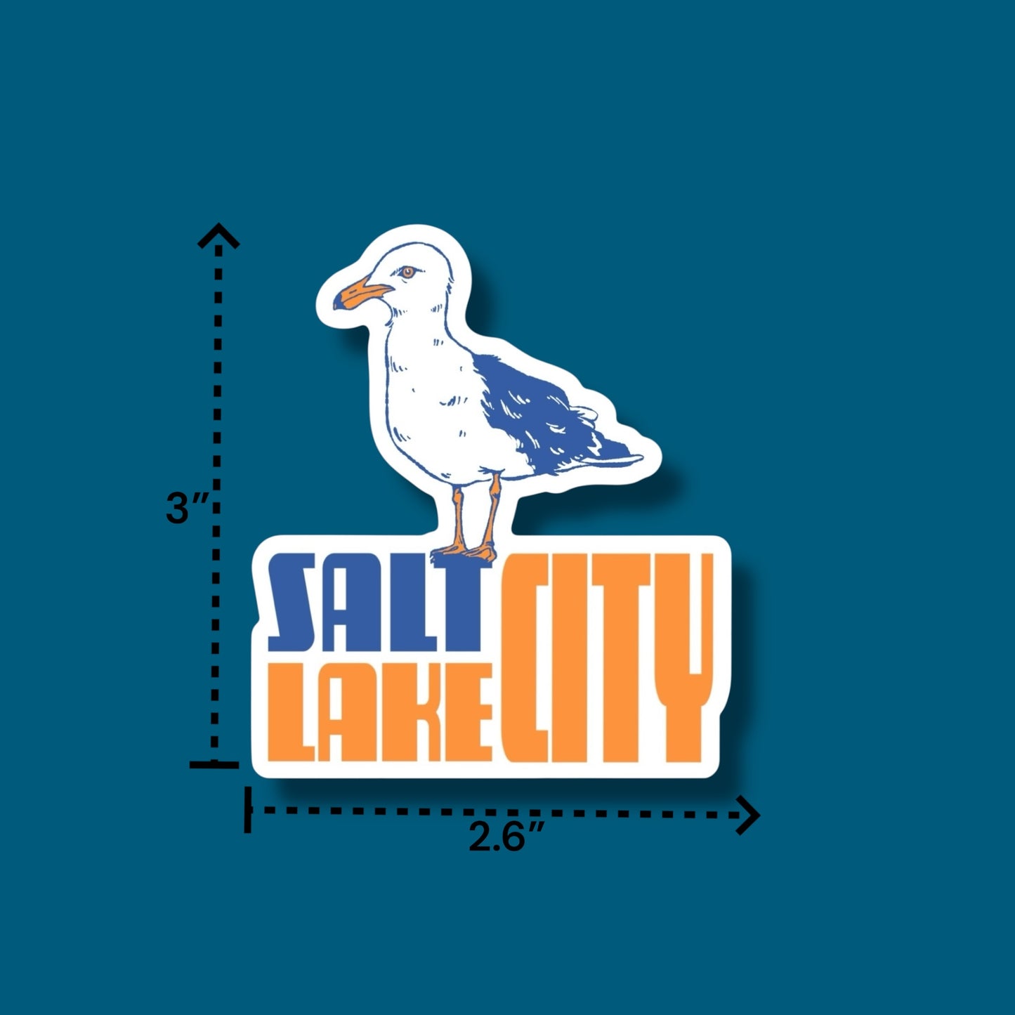 Salt Lake City Seagull Sticker (Pack of 12)