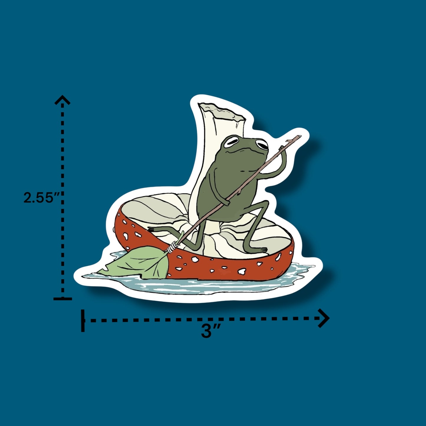 Mushroom Raft Frog Sticker