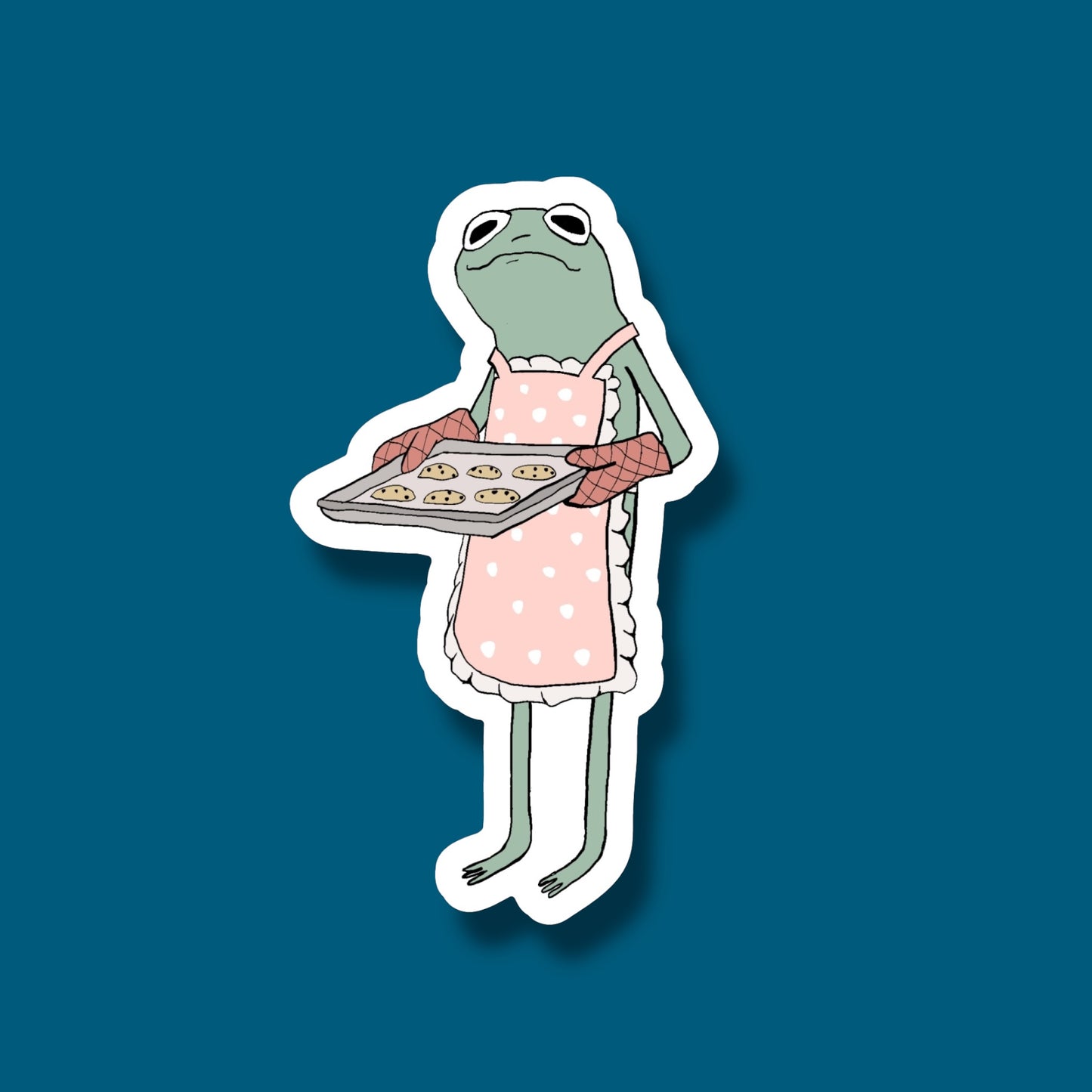 Baking Mom Frog Sticker