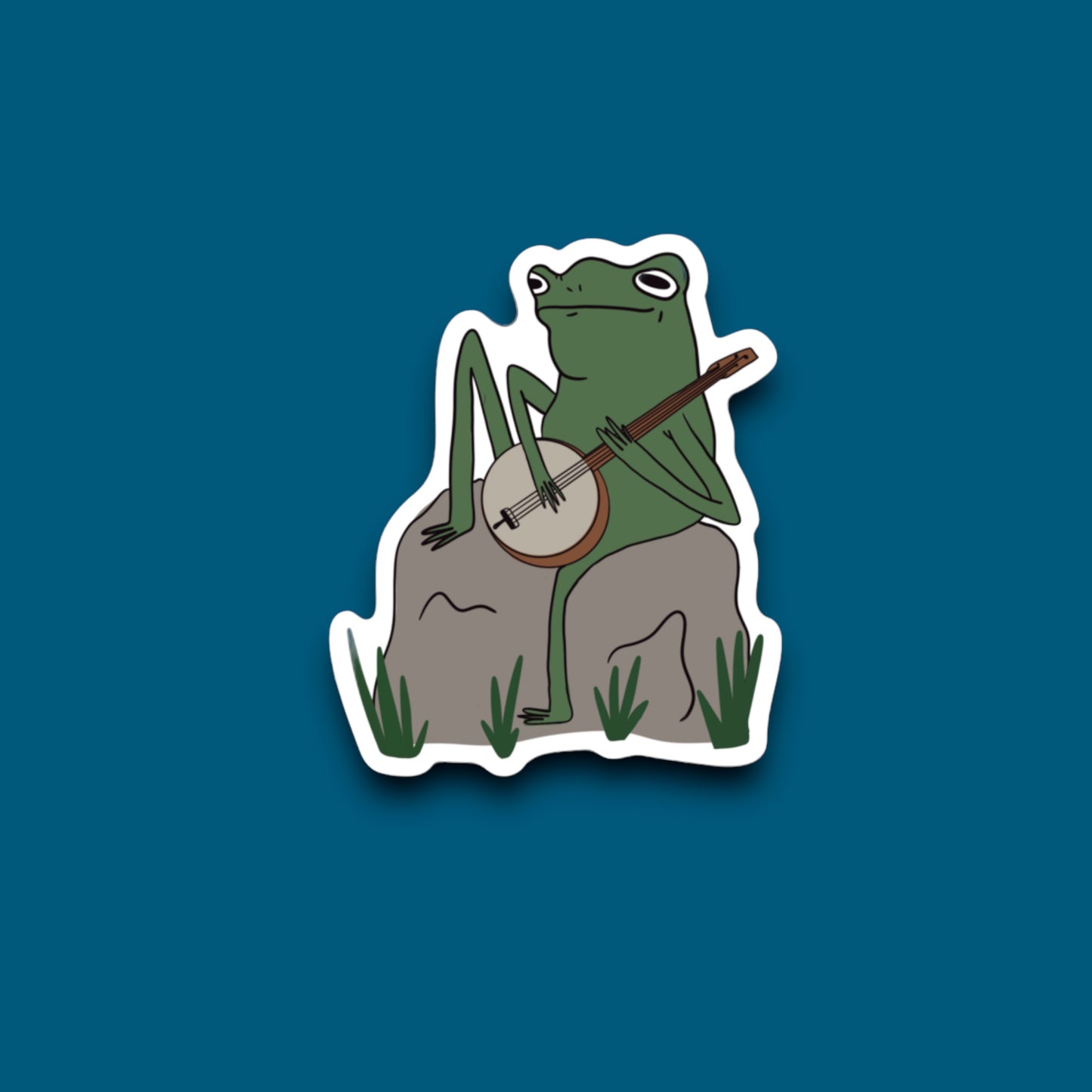Banjo Playin’ Frog Sticker
