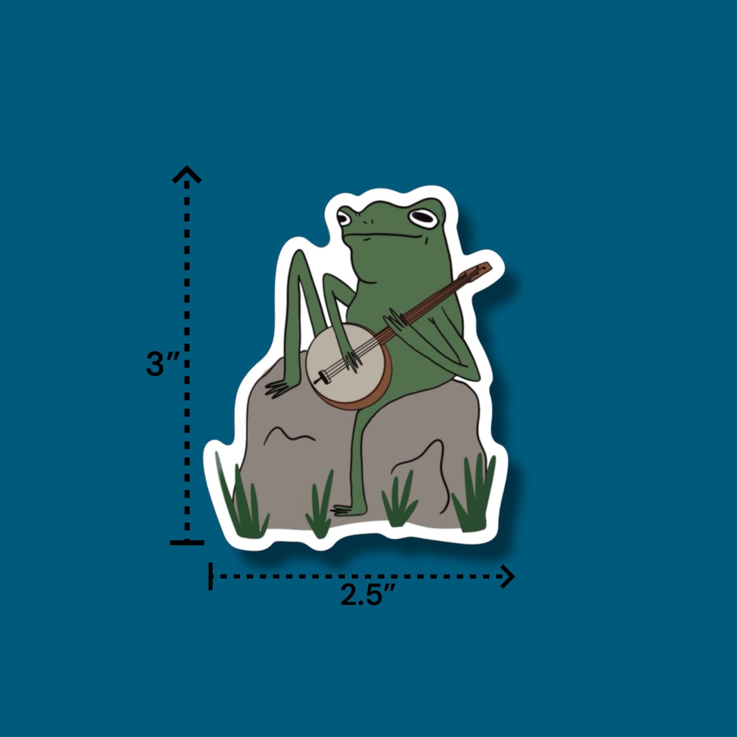 Banjo Playin’ Frog Sticker