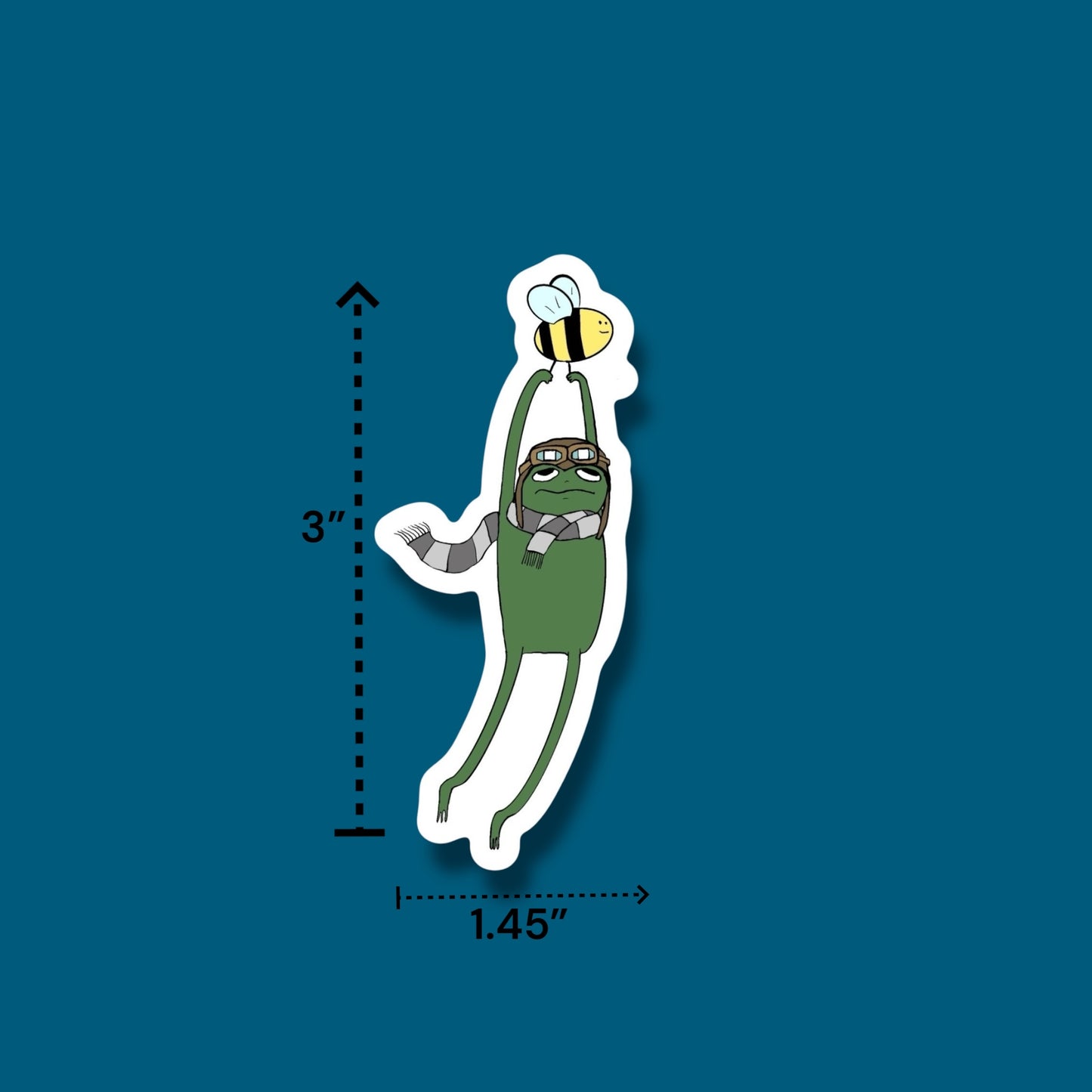 Bee Flyin’ Frog Sticker