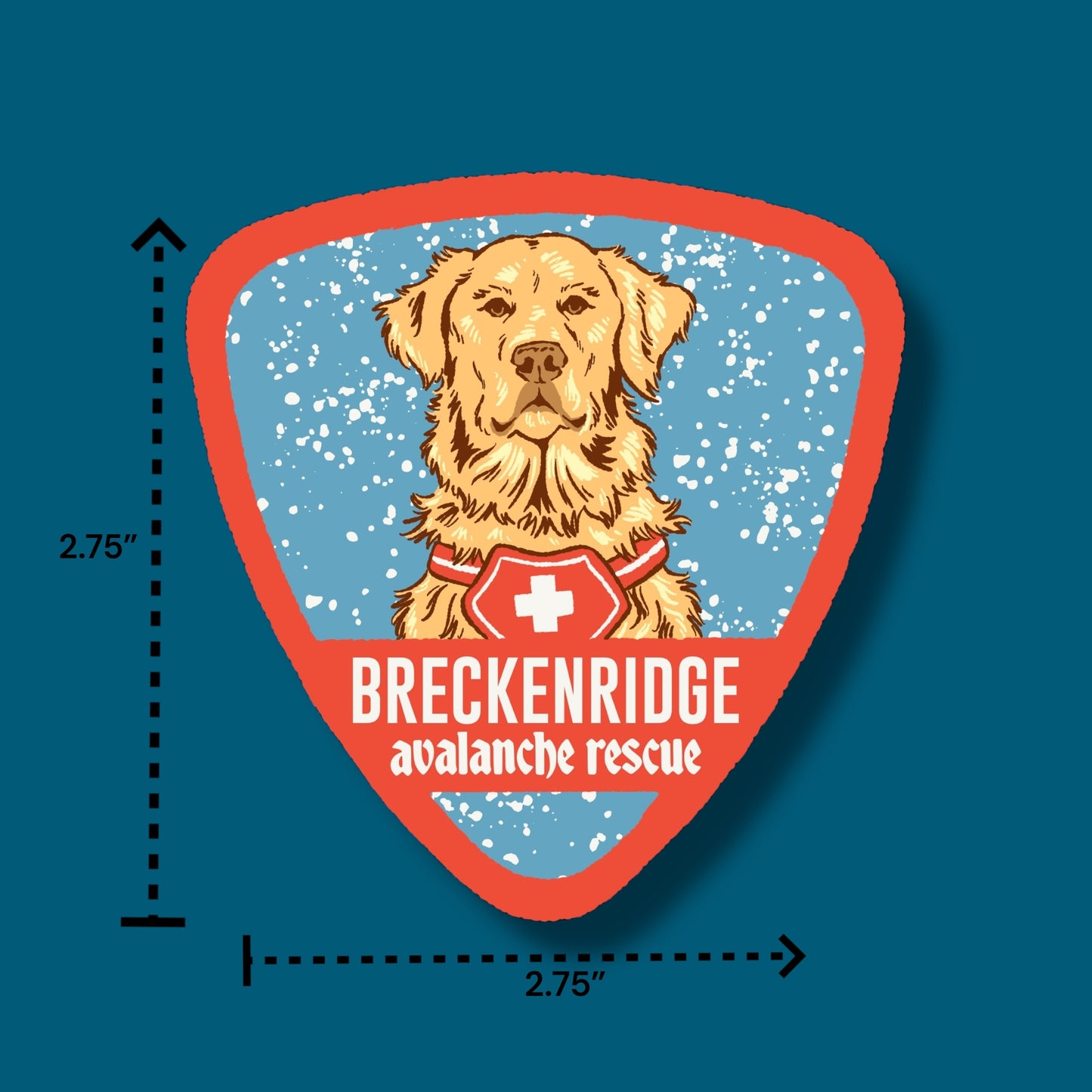 Breckenridge Avalanche Rescue Dogs Vail Colorado Sticker (Pack of 12)