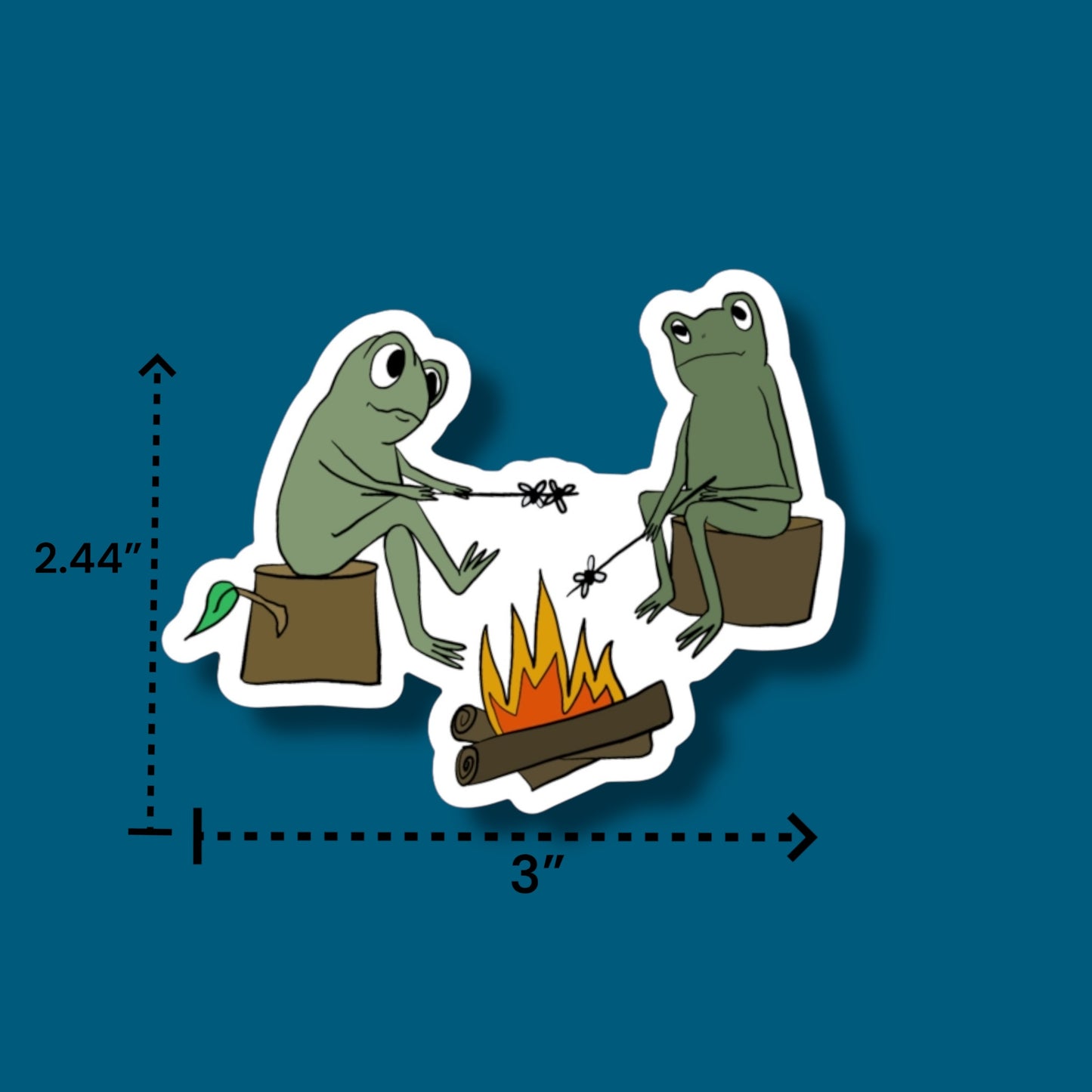 Campfire Frogs Sticker