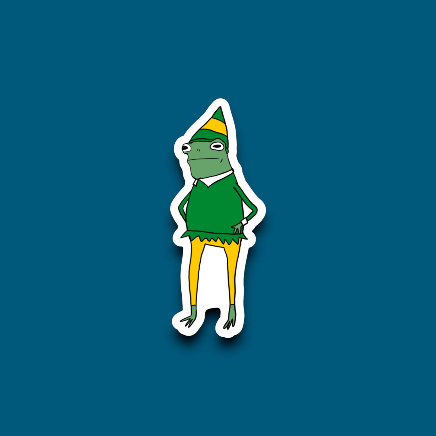 Elf Frog Sticker