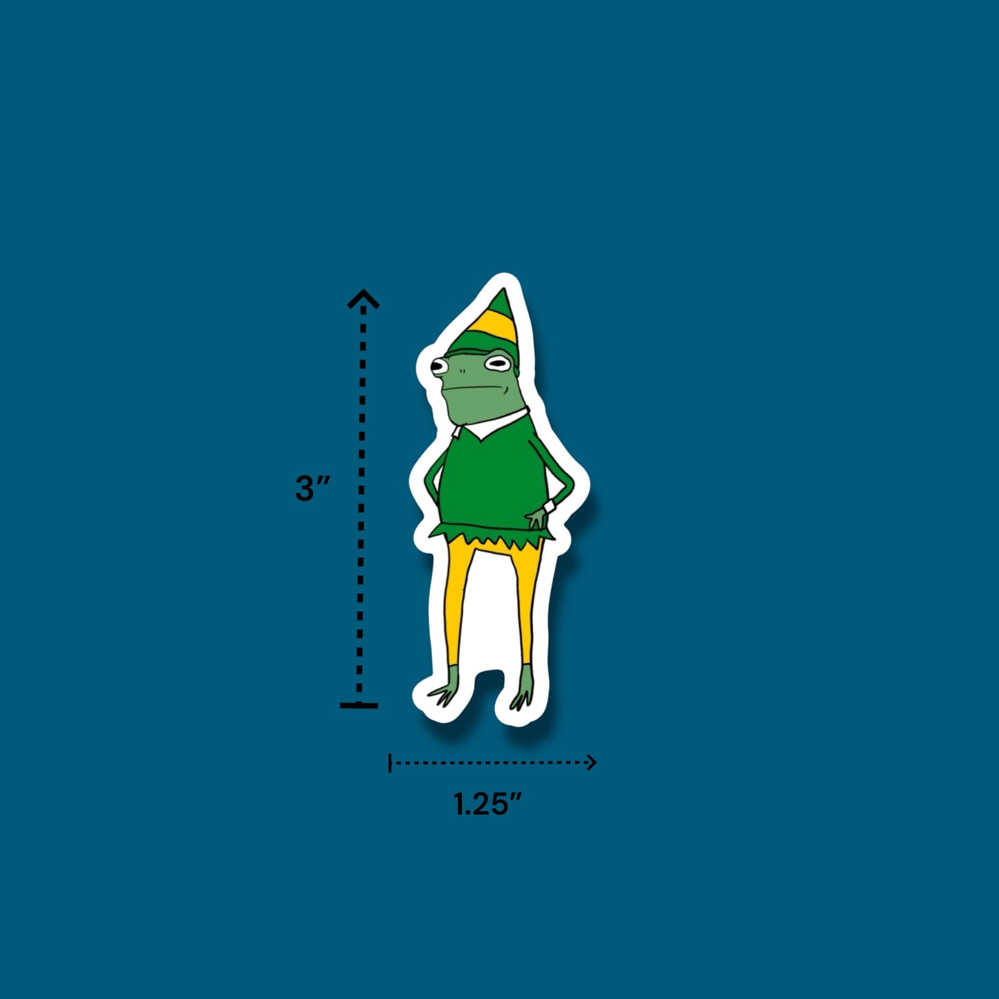 Elf Frog Sticker