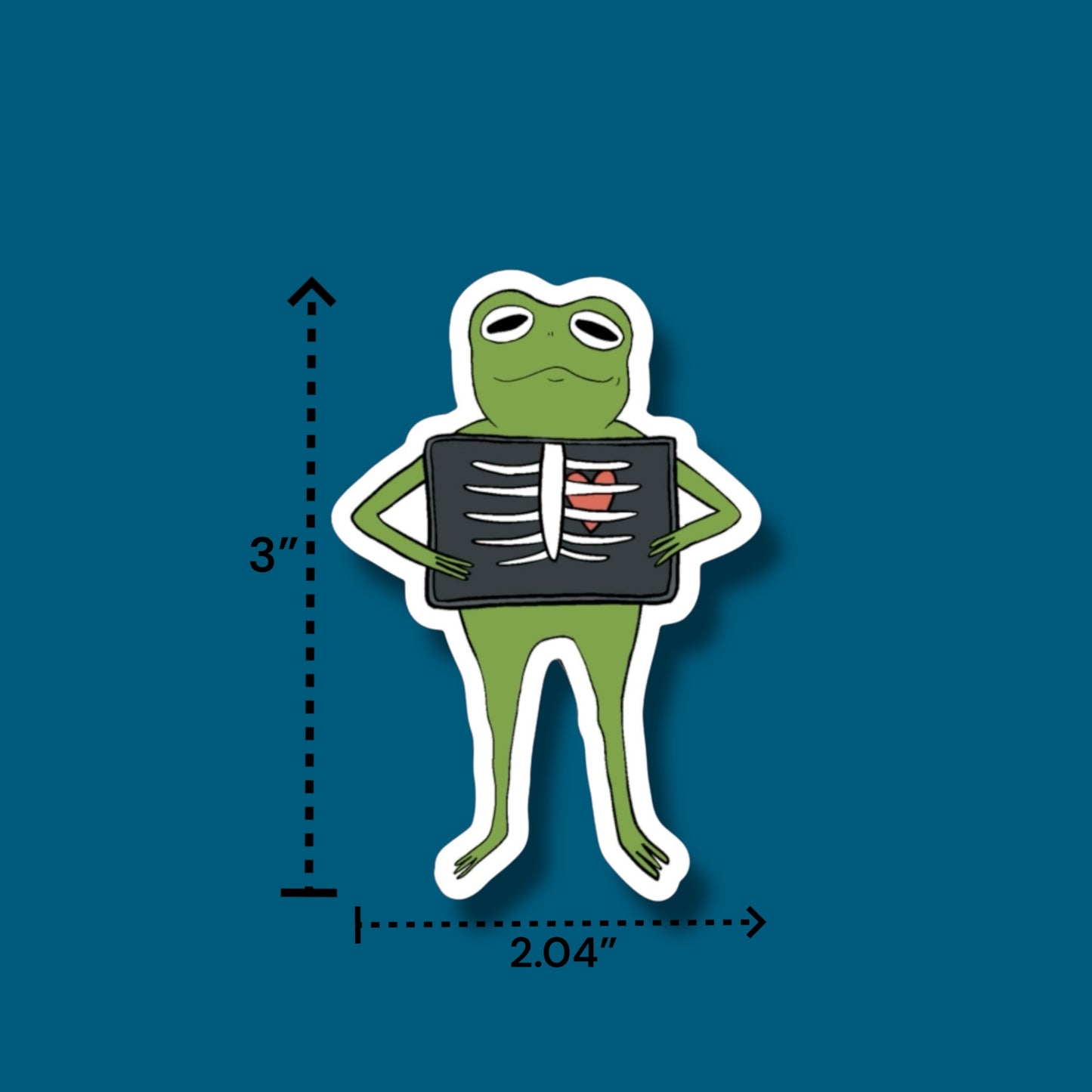 Beating Heart Frog Sticker