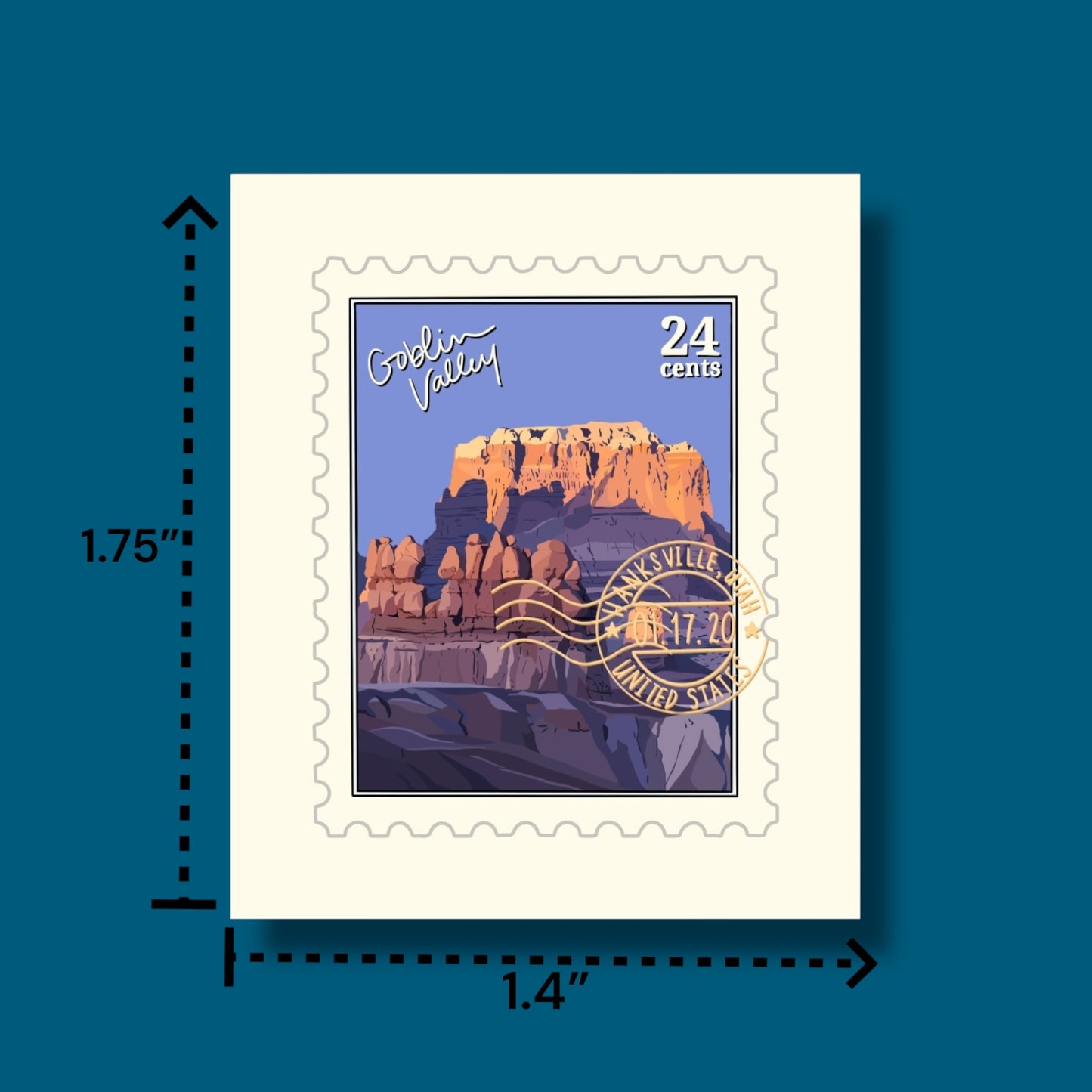 Goblin Valley Stamp Sticker
