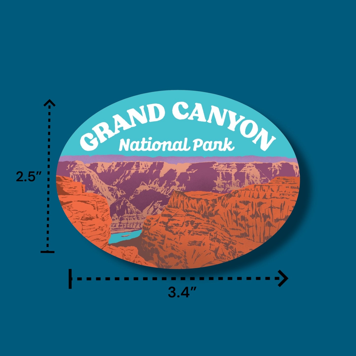 Grand Canyon Oval Sticker