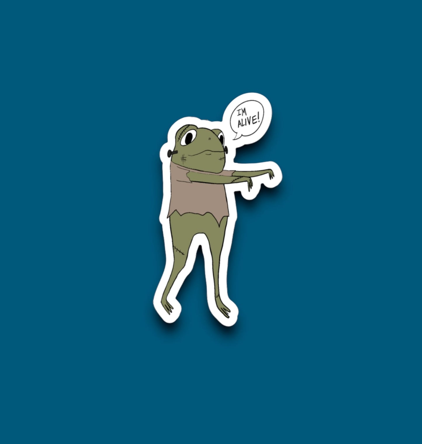 Zombie Frog Sticker