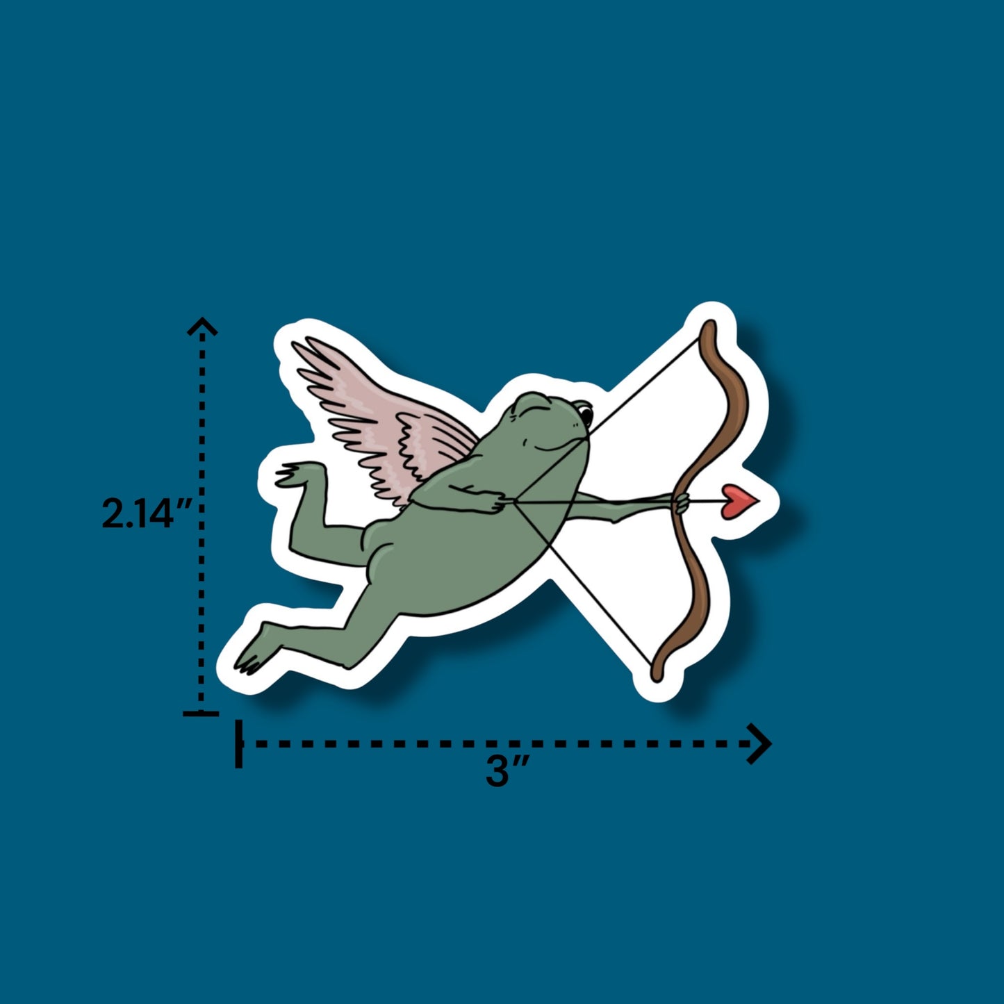 Cupid Frog Sticker