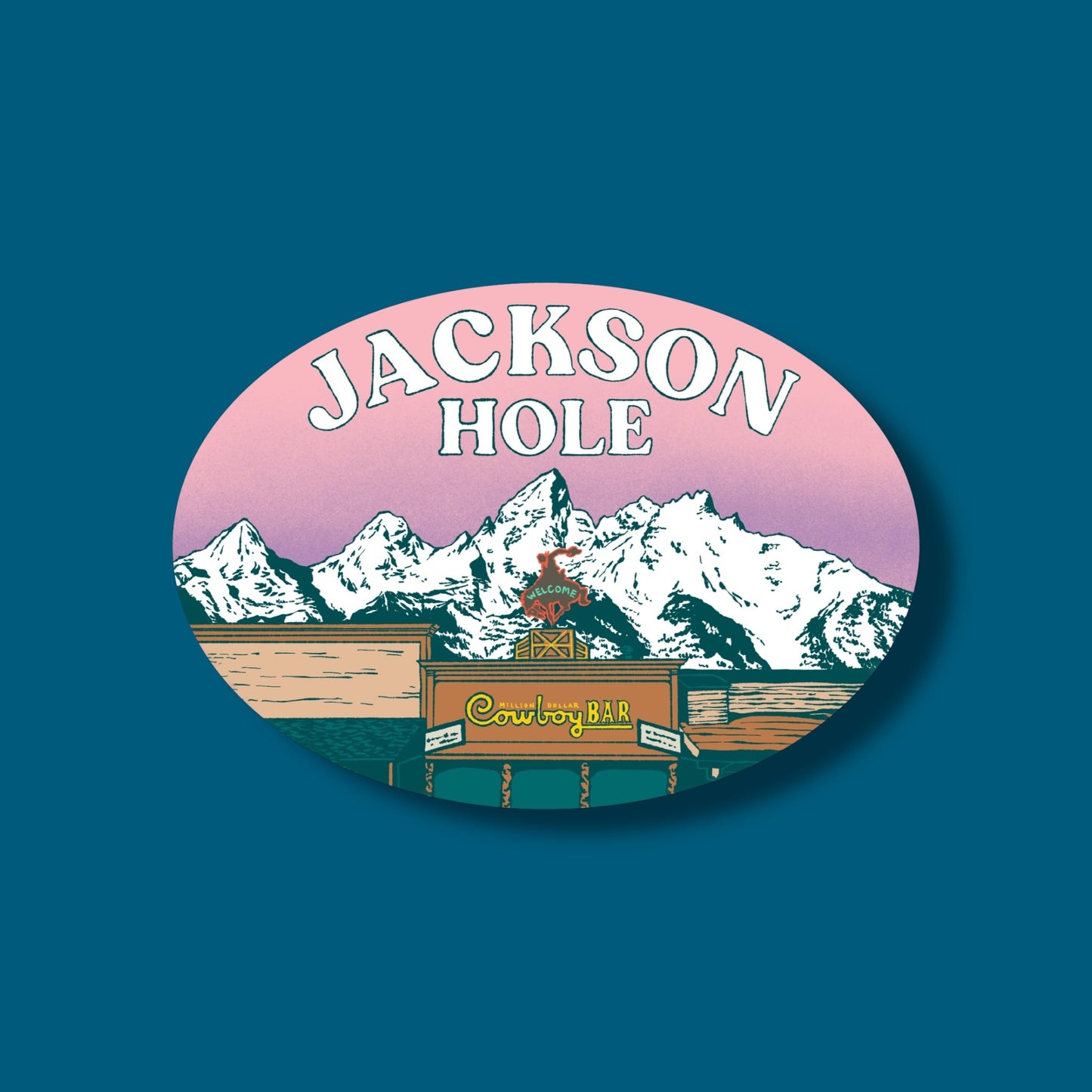 Jackson Hole Oval Sticker
