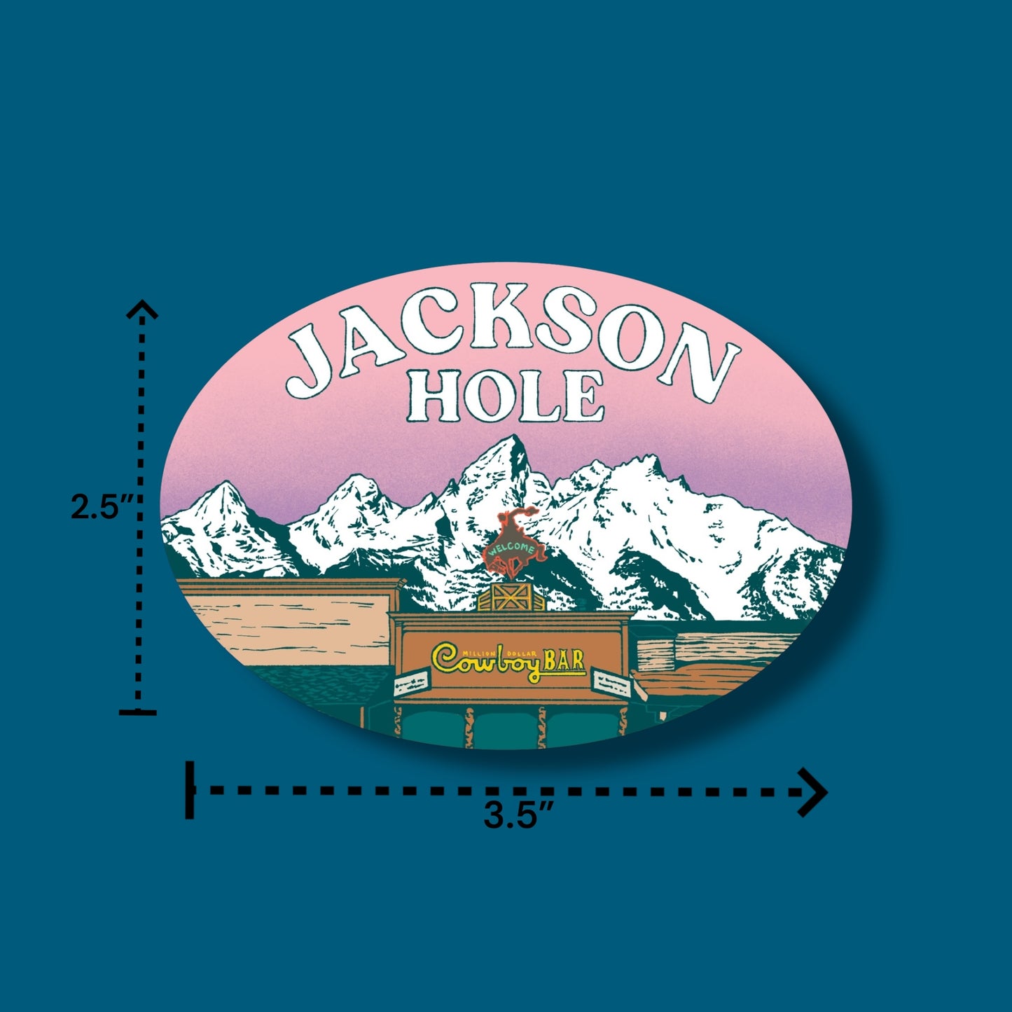 Jackson Hole Oval Sticker