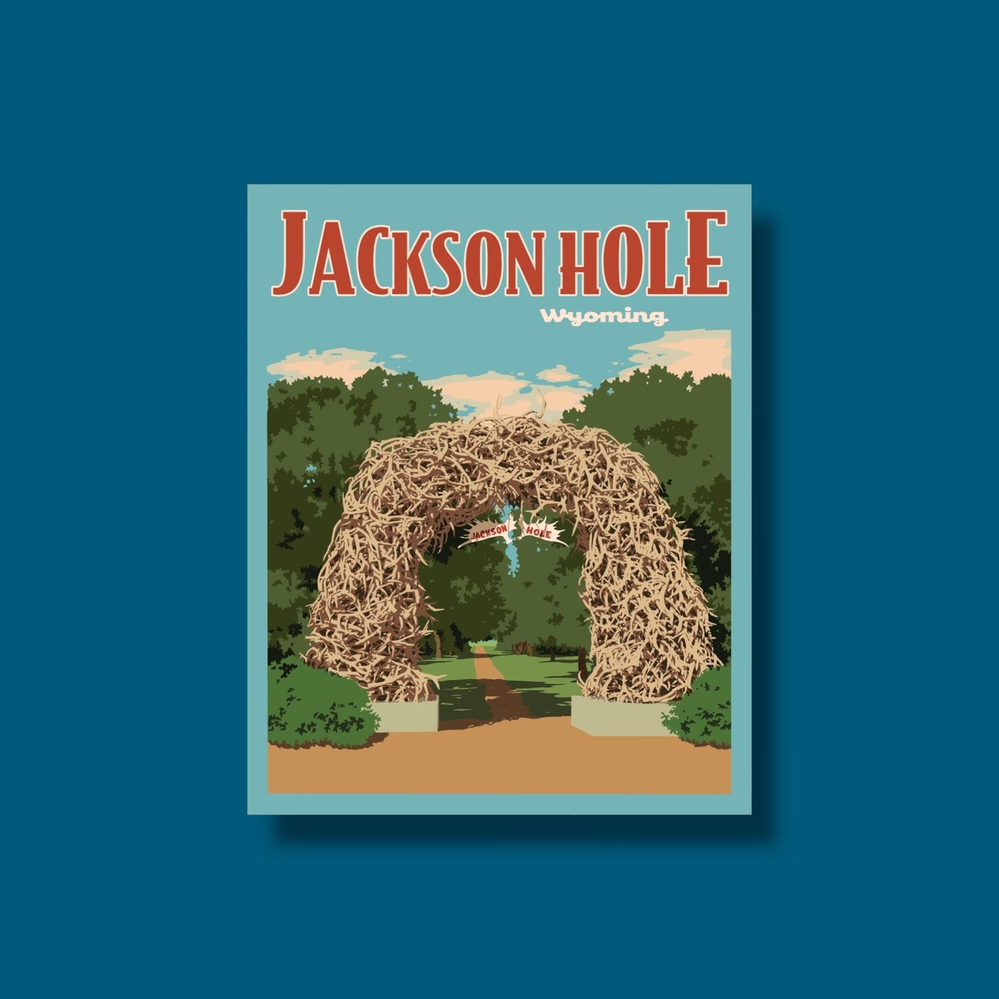 Jackson Hole- Poster Sticker