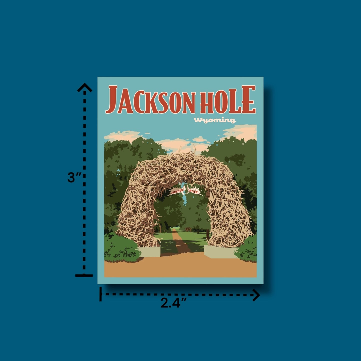 Jackson Hole- Poster Sticker