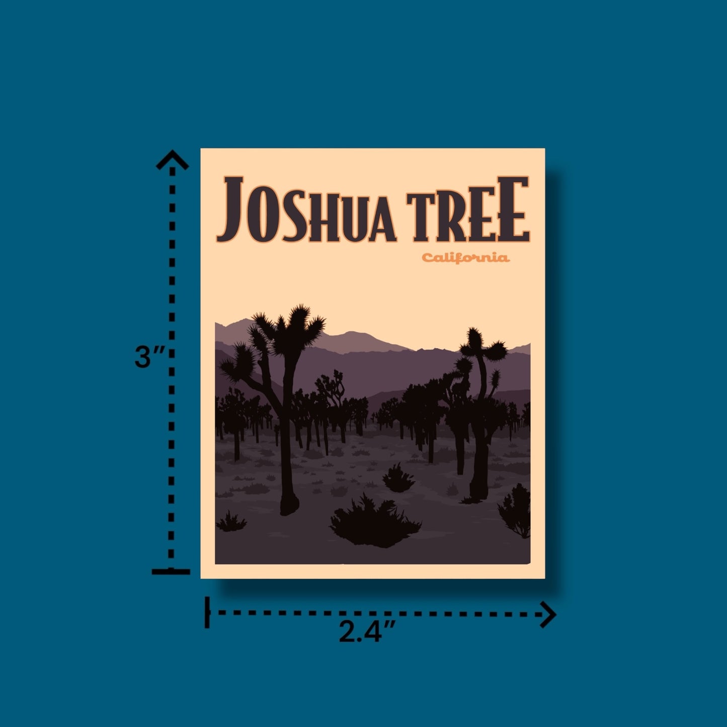 Joshua Tree California Poster Sticker