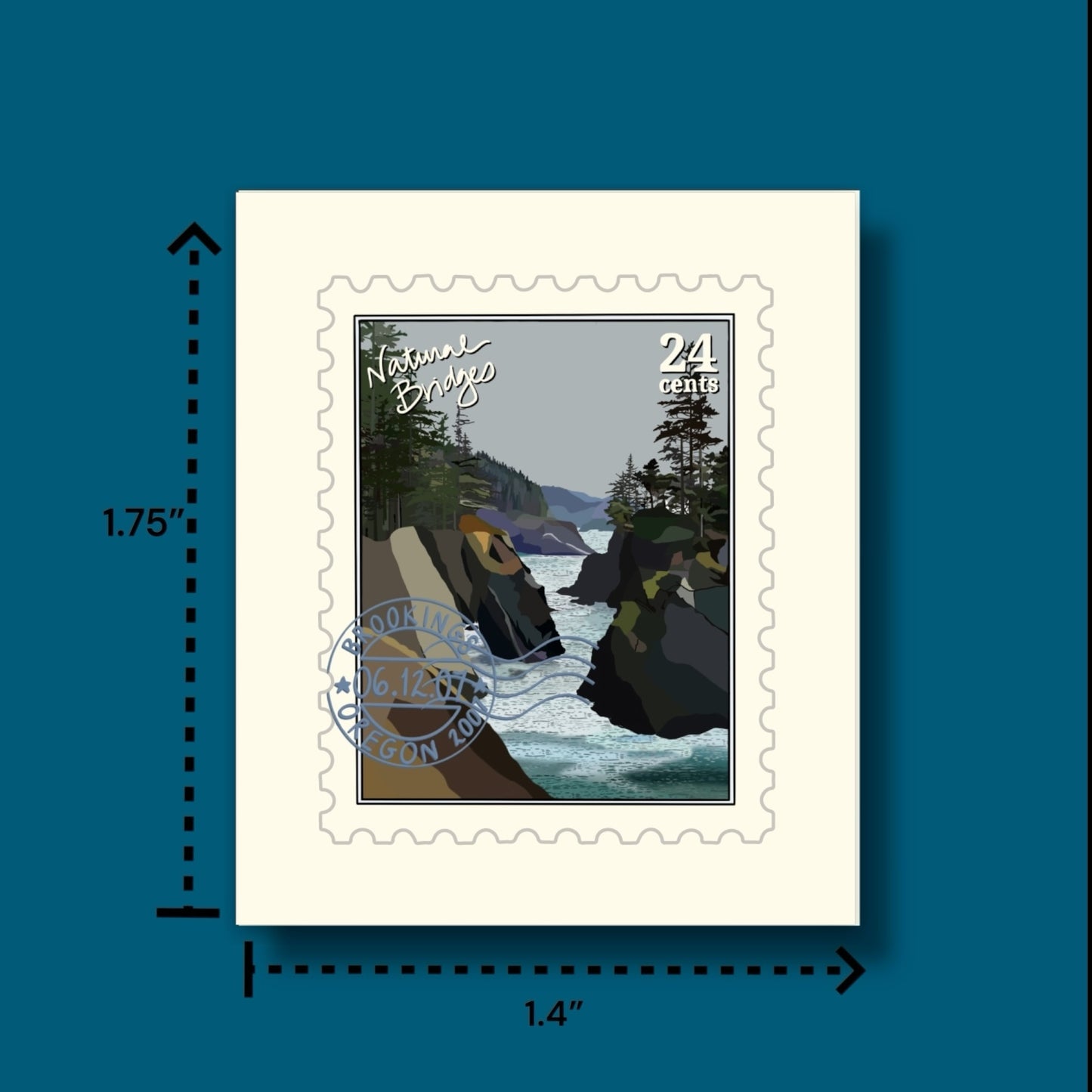 Natural Bridges Stamp Sticker