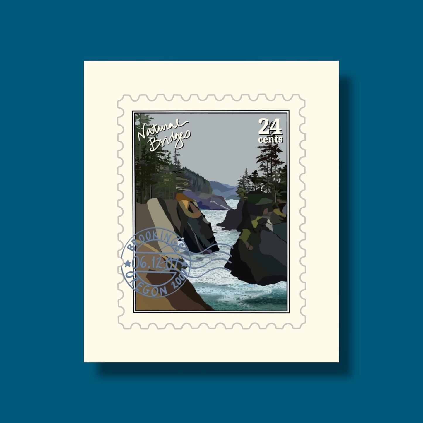 Natural Bridges Stamp Sticker