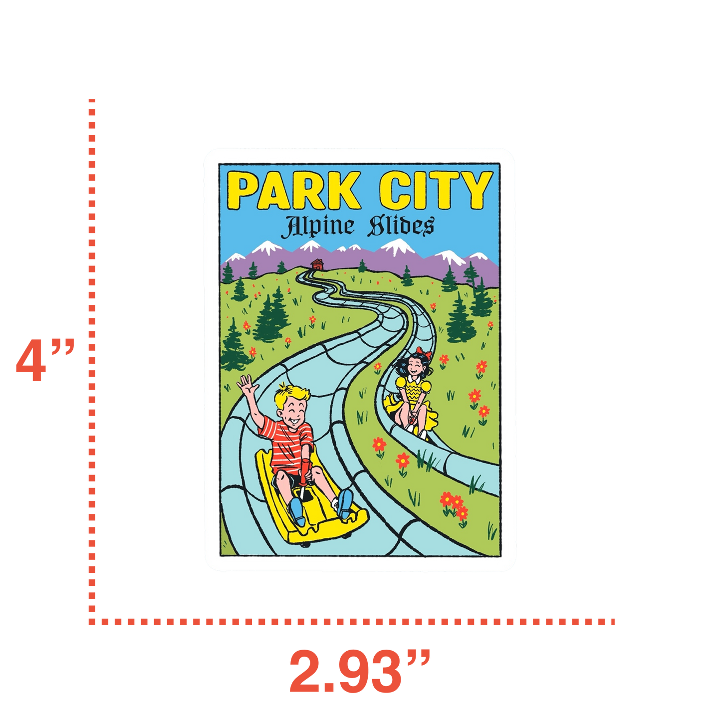 Park City Alpine Slides Sticker (Pack of 12)