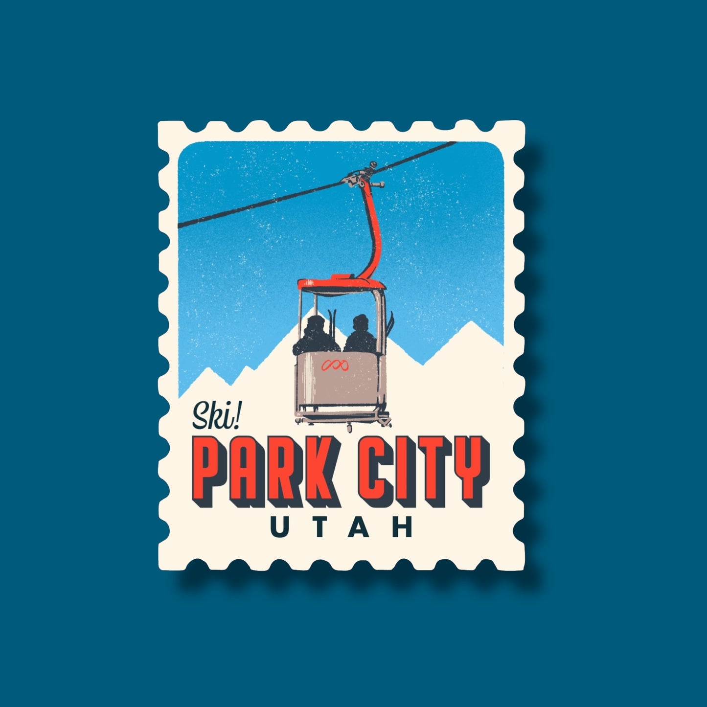 Park City Retro Stamp Sticker