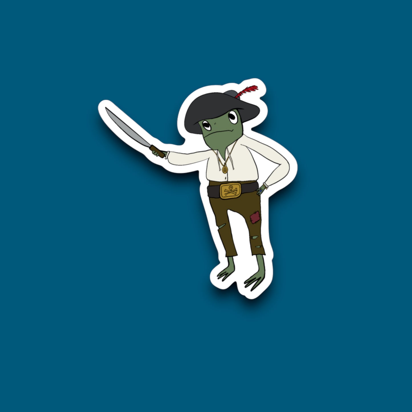 Pirate Frog Sticker