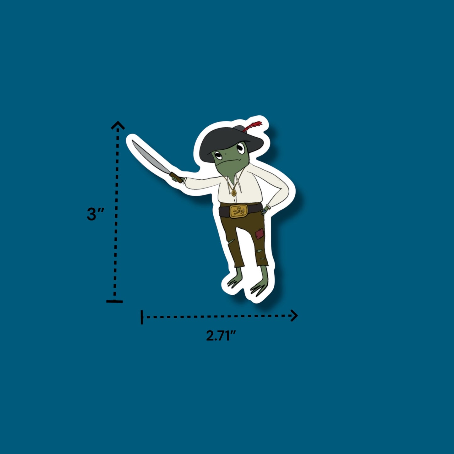 Pirate Frog Sticker