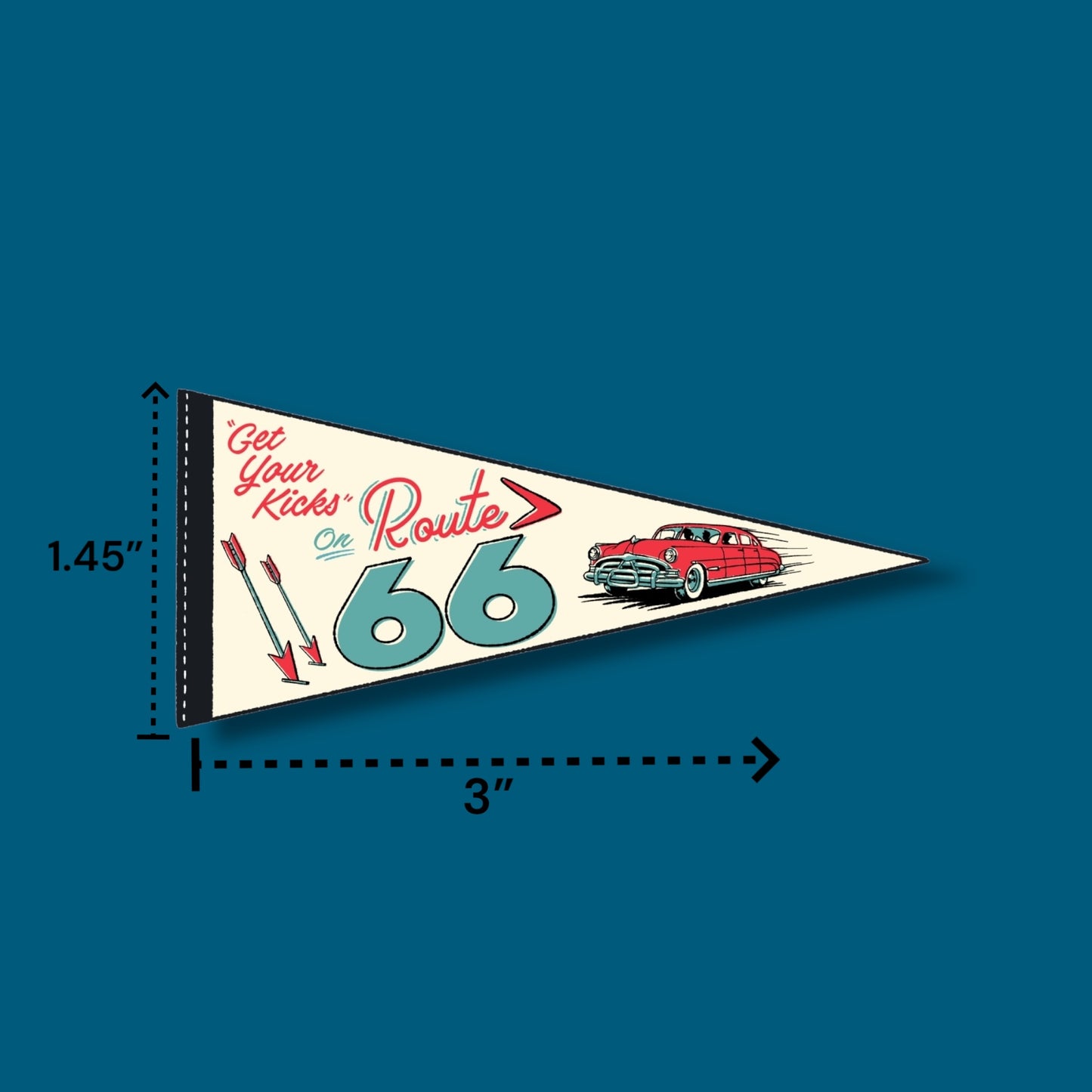 Route 66 Pennant Sticker