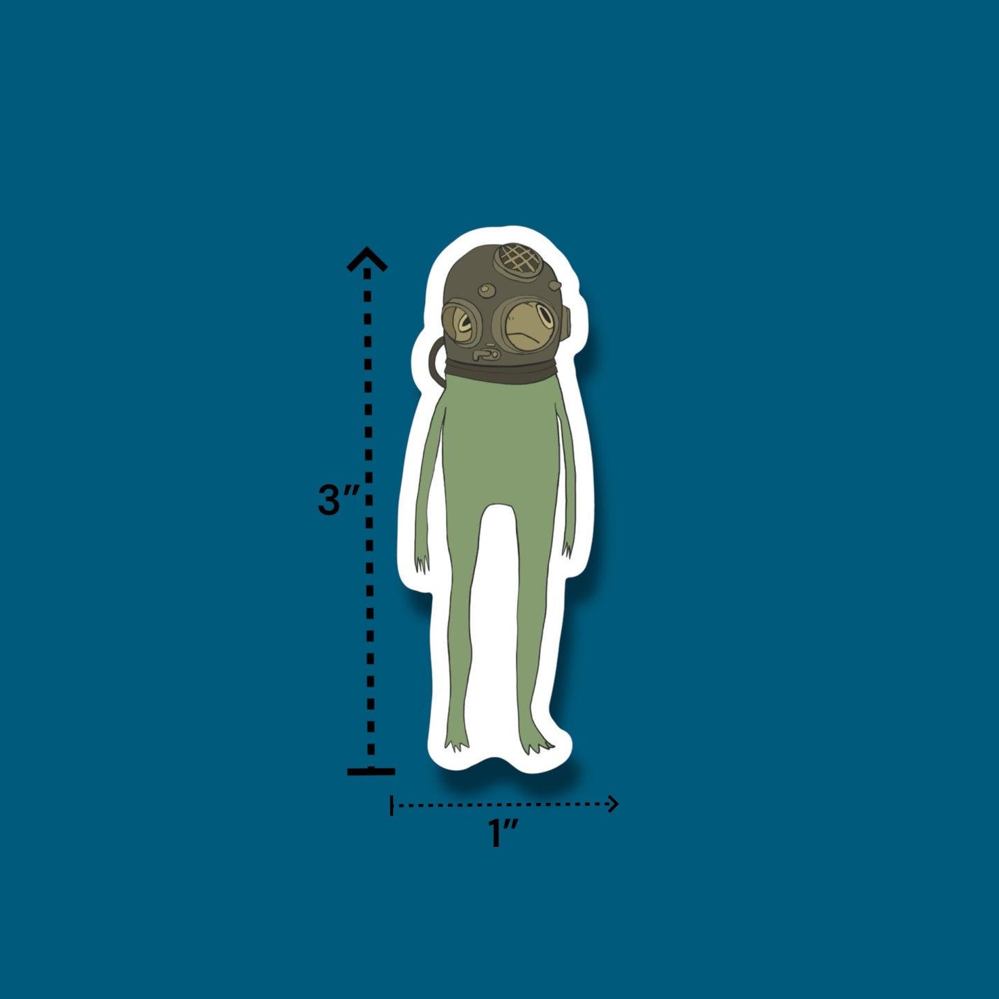 Frog With Scuba Diver Mask Sticker