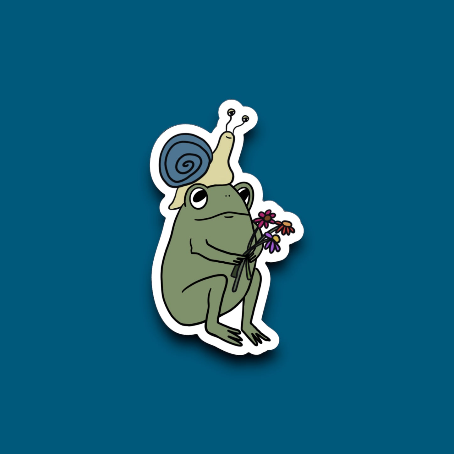 Frog and Snail Sticker