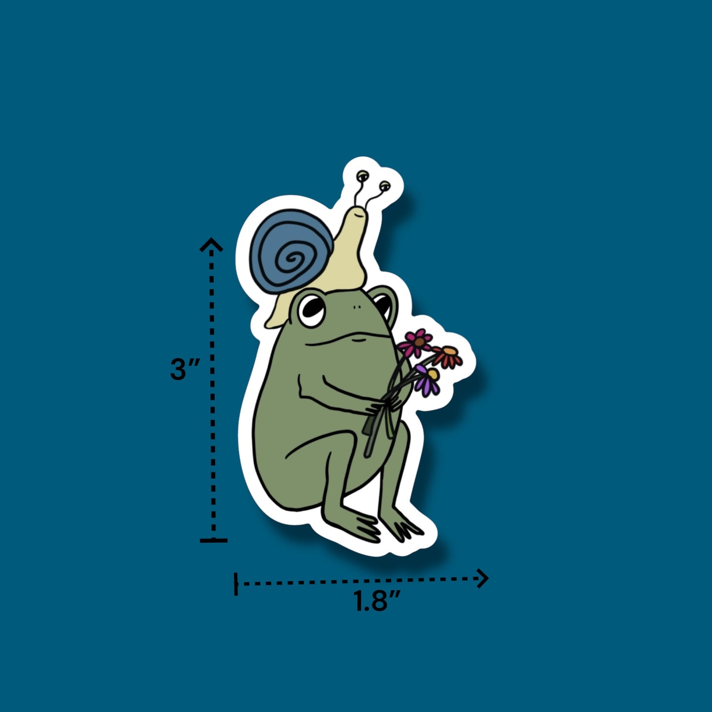 Frog and Snail Sticker