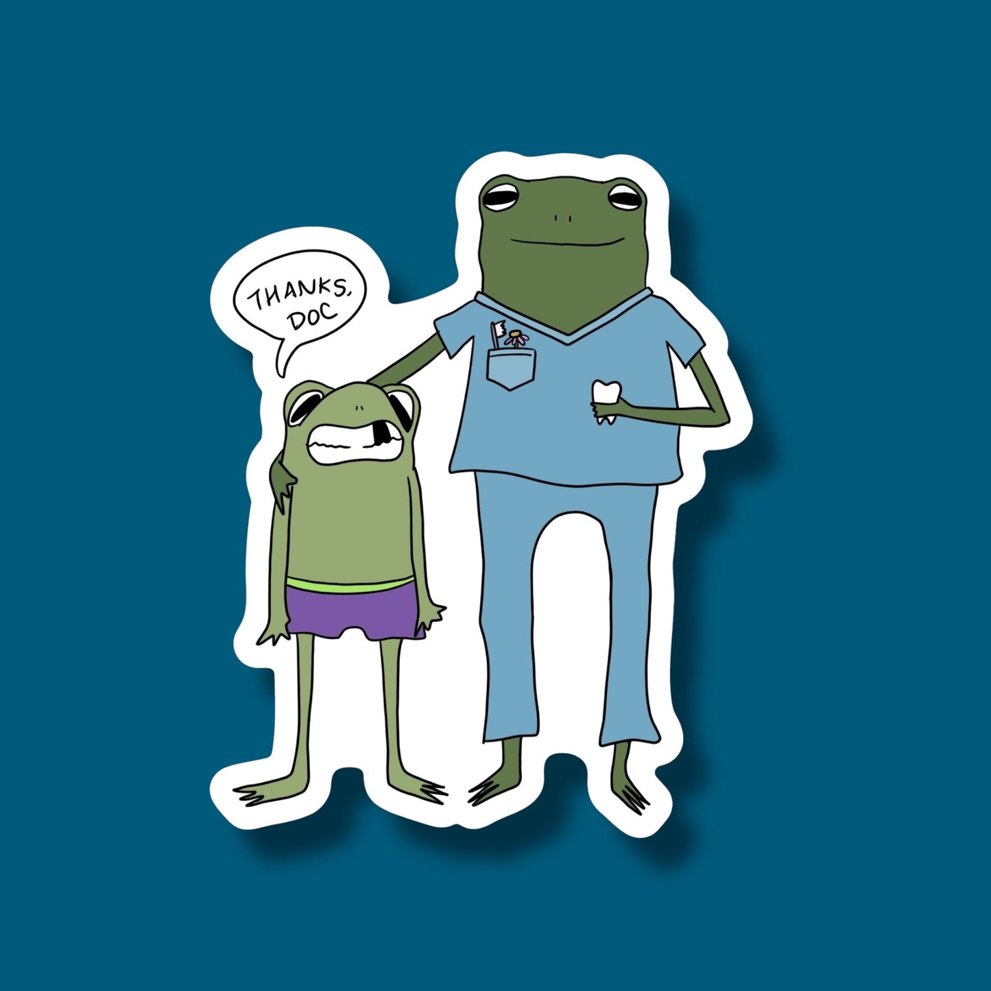 Thanks Doctor Frog Sticker