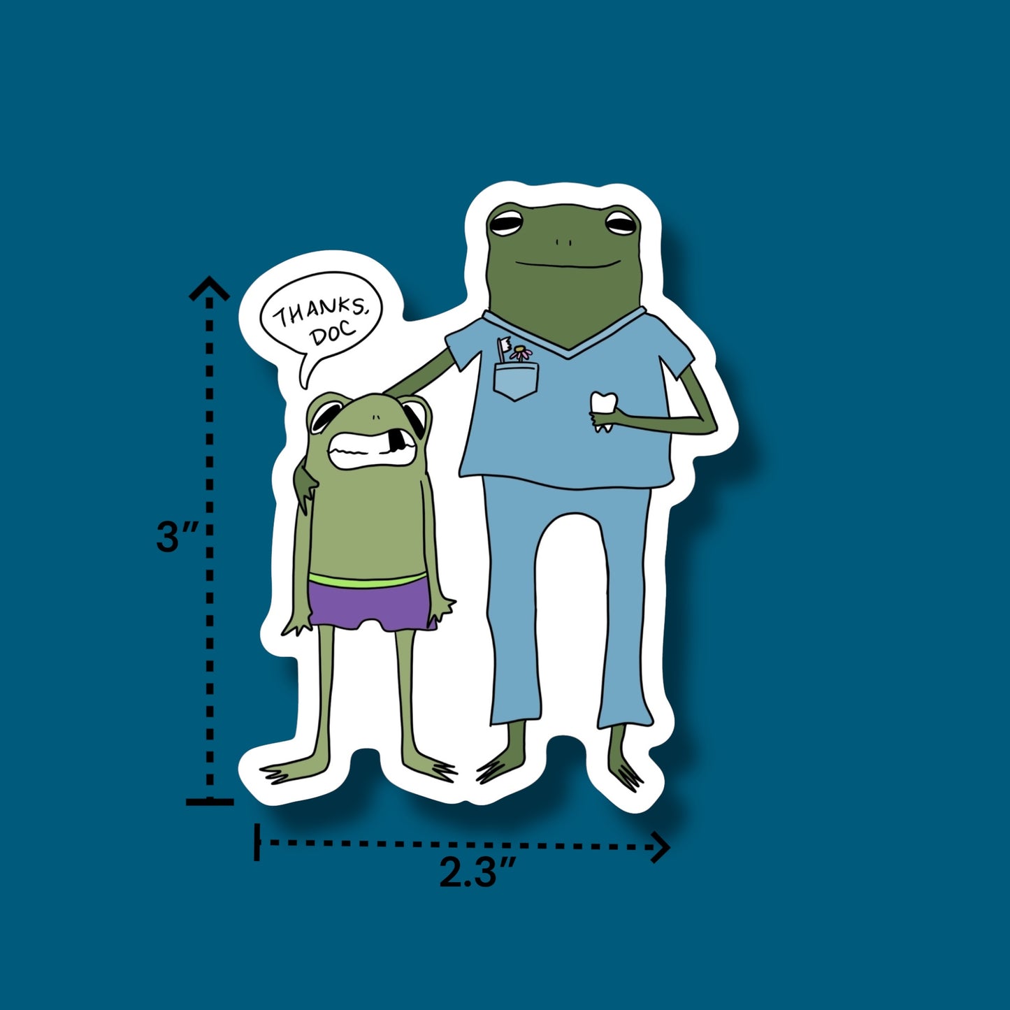 Thanks Doctor Frog Sticker