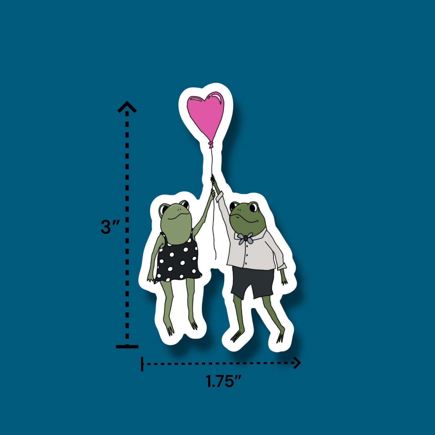 Valentines Day Frogs In Love Sticker