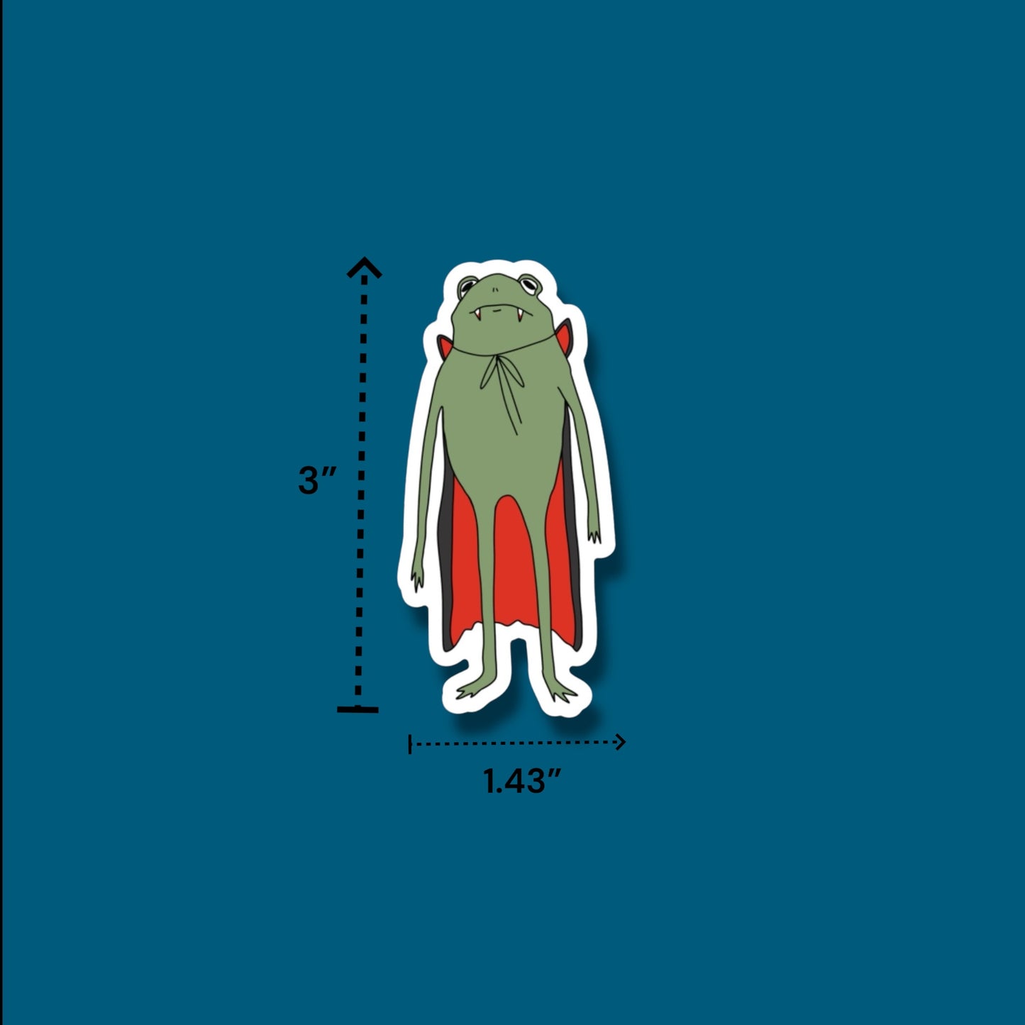 Dracula Frog Sticker