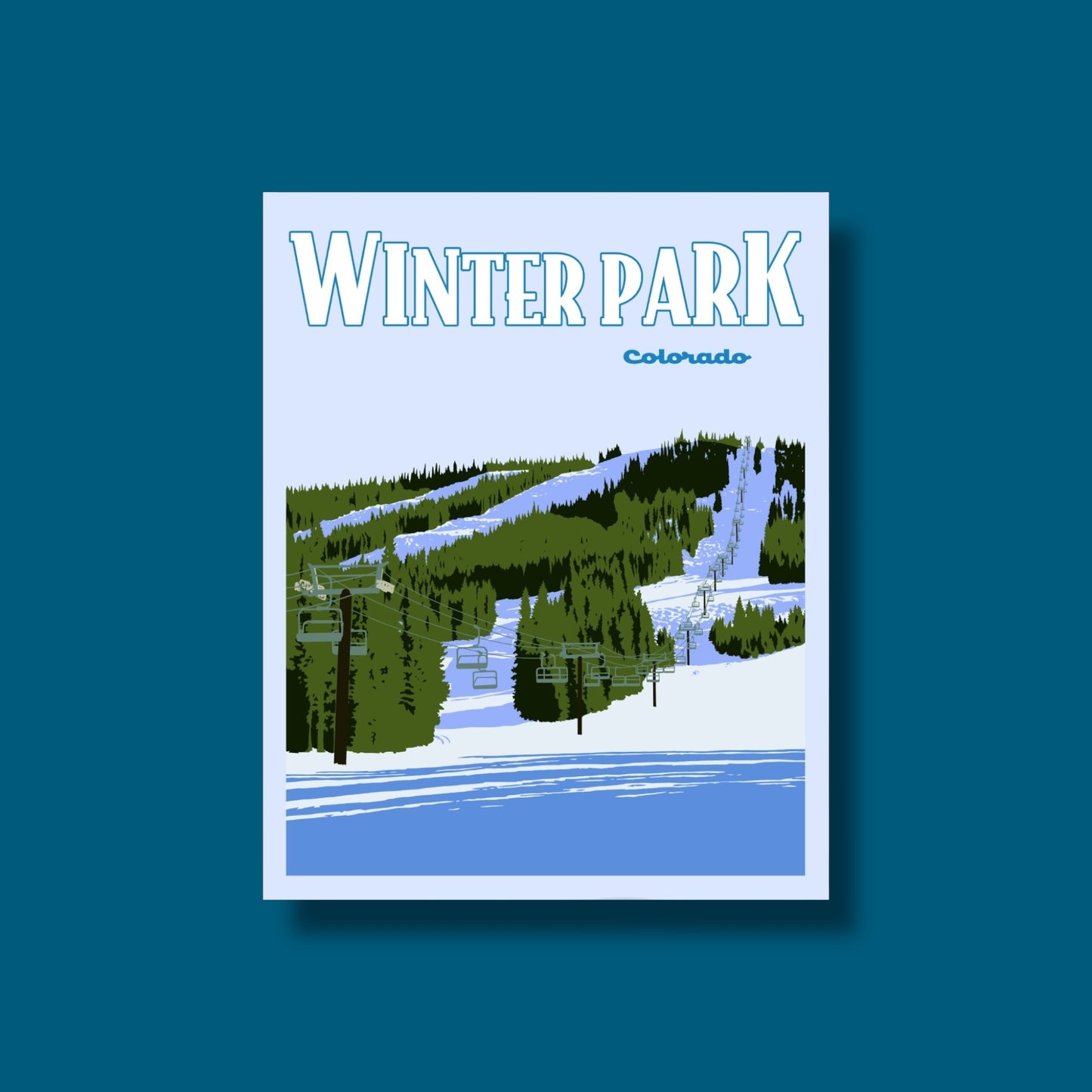 Winter Park- Poster Sticker