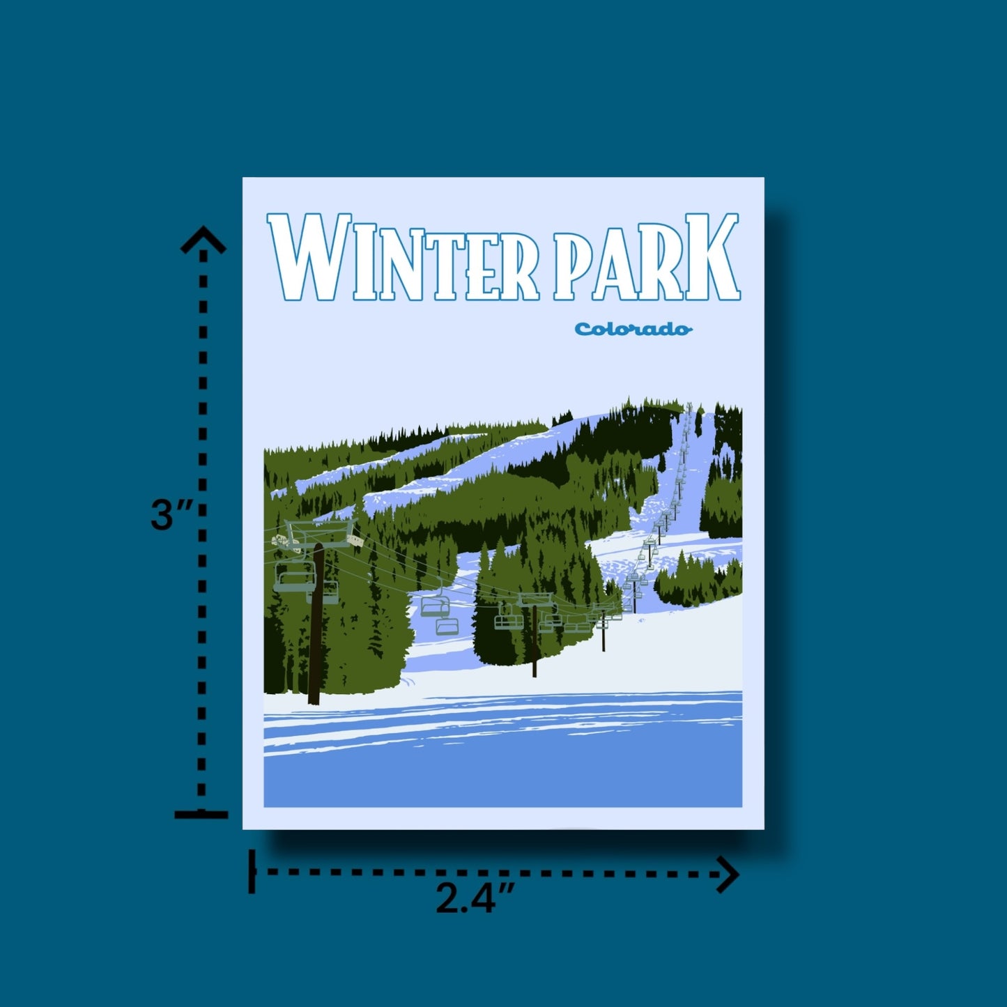 Winter Park- Poster Sticker