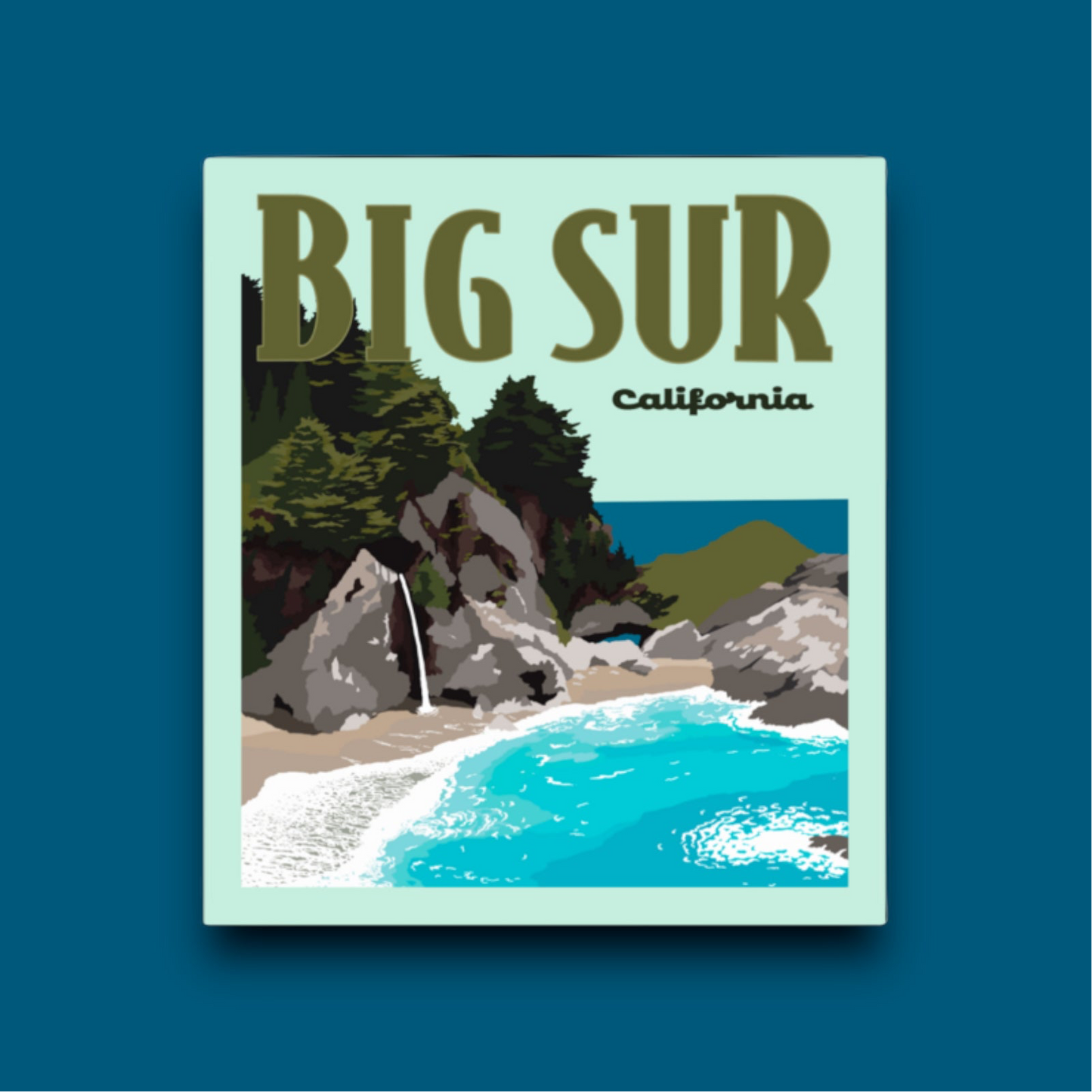 Big Sur, California- Poster Sticker