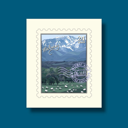 Midway Utah Stamp Sticker