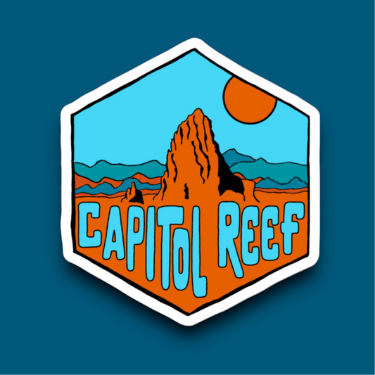 Capitol Reef National Park, Utah- Hexagon Sticker