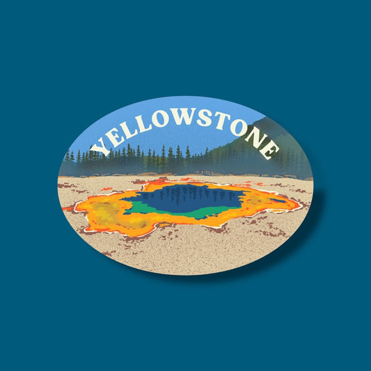 Yellowstone Oval Sticker (Pack of 12)